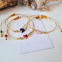 Wholesale Simple Style Butterfly Copper Beaded Drawstring Bracelets main image 1