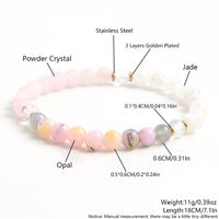 Beach Simple Style Round Natural Stone Beaded Women's Bracelets main image 2