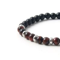 Simple Style Commute Round 304 Stainless Steel Natural Stone Tiger Eye Beaded Handmade Men's Bracelets main image 4