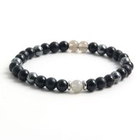 Simple Style Commute Round 304 Stainless Steel Natural Stone Tiger Eye Beaded Handmade Men's Bracelets main image 3