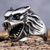 Hip-Hop Streetwear Crown 304 Stainless Steel Carving Men's Rings main image 4