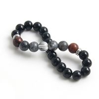 Classic Style Commute Round 304 Stainless Steel Natural Stone Beaded Handmade Men's Bracelets main image 5