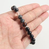 Classic Style Commute Round 304 Stainless Steel Natural Stone Beaded Handmade Men's Bracelets main image 7