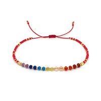 Simple Style Classic Style Rainbow Beaded Natural Stone Glass Beaded Women's Drawstring Bracelets sku image 2