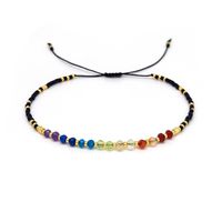 Einfacher Stil Klassischer Stil Regenbogen Perlen Ein Naturstein Glas Perlen Frau Kordelzug Armbänder sku image 3
