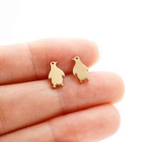 1 Pair Artistic Sweet Animal Polishing Plating Irregular 201 Stainless Steel 18K Gold Plated Ear Studs main image 3