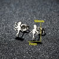 1 Pair Artistic Sweet Animal Polishing Plating Irregular 201 Stainless Steel 18K Gold Plated Ear Studs sku image 5