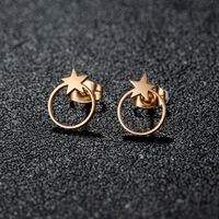 1 Pair Artistic Sweet Animal Polishing Plating Irregular 201 Stainless Steel 18K Gold Plated Ear Studs sku image 29