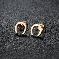 1 Pair Artistic Sweet Animal Polishing Plating Irregular 201 Stainless Steel 18K Gold Plated Ear Studs sku image 35