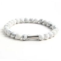 Acier Inoxydable 304 La Pierre Naturelle Style Simple Commuer Perlé Fait Main Rond Bracelets sku image 3