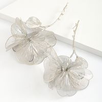 1 Pair Elegant Classic Style Flower Polishing Plating 304 Stainless Steel Alloy Drop Earrings main image 6