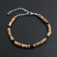 304 Stainless Steel Natural Stone Bohemian Beach Beaded Handmade Round Bracelets main image 3