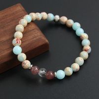 304 Stainless Steel Natural Stone Casual Hawaiian Bohemian Beaded Handmade Round Bracelets main image 1