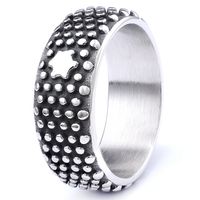 Hip Hop Punk Estilo De Moda Ronda Estrella Acero Inoxidable 316 Hombres Anillos main image 3