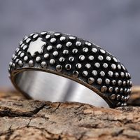Hip-Hop Punk Cool Style Round Star 316 Stainless Steel  Men's Rings main image 4