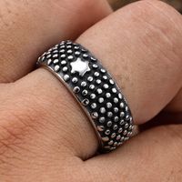 Hip-Hop Punk Cool Style Round Star 316 Stainless Steel  Men's Rings main image 5