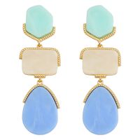 1 Pair Vacation Simple Style Geometric Tassel Polishing Plating Inlay Alloy Resin Resin Drop Earrings main image 5