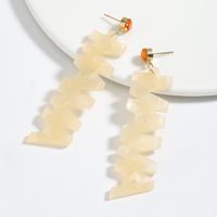 1 Pair Cute Letter Stoving Varnish Plastic Drop Earrings main image 7