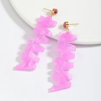 1 Pair Cute Letter Stoving Varnish Plastic Drop Earrings sku image 1