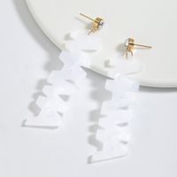 1 Pair Cute Letter Stoving Varnish Plastic Drop Earrings main image 6