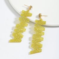 1 Pair Cute Letter Stoving Varnish Plastic Drop Earrings sku image 4