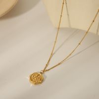 304 Stainless Steel Copper 18K Gold Plated Beach Simple Style Inlay Starfish Shell Fish Tail Artificial Pearls Zircon Pendant Necklace main image 6