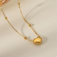 304 Stainless Steel Copper 18K Gold Plated Casual Vintage Style Dreamcatcher Heart Shape Bow Knot Pendant Necklace main image 4