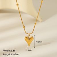304 Stainless Steel Copper 18K Gold Plated Casual Vintage Style Dreamcatcher Heart Shape Bow Knot Pendant Necklace main image 3