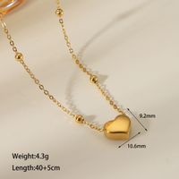 304 Stainless Steel Copper 18K Gold Plated Casual Vintage Style Dreamcatcher Heart Shape Bow Knot Pendant Necklace sku image 3