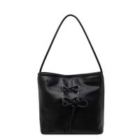 Women's Pu Solid Color Classic Style Sewing Thread Magnetic Buckle Shoulder Bag sku image 1