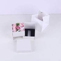 New Creative Double Layer Rotating Rose Jewelry Gift Box sku image 7