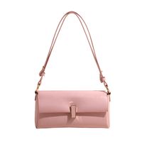 Women's Pu Leather Solid Color Classic Style Sewing Thread Lock Clasp Shoulder Bag sku image 4
