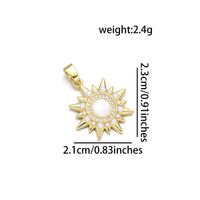 1 Piece Copper Zircon 18K Gold Plated Cross Pendant sku image 2