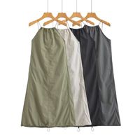 Women's Regular Dress Streetwear Strap Backless Sleeveless Solid Color Midi Dress Daily main image 4