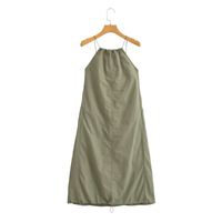 Women's Regular Dress Streetwear Strap Backless Sleeveless Solid Color Midi Dress Daily main image 6