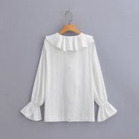 Women's Blouse Long Sleeve Blouses Button Simple Style Solid Color main image 4