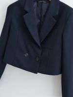 Women's Long Sleeve Blazers Pocket Elegant Solid Color main image 8