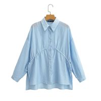 Women's Blouse Long Sleeve Blouses Button Streetwear Solid Color main image 6