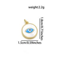 1 Piece Copper Zircon 18K Gold Plated Eye Pendant sku image 14