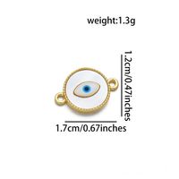 1 Piece Copper Zircon 18K Gold Plated Eye Pendant sku image 6