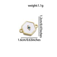 1 Piece Copper Zircon 18K Gold Plated Eye Pendant sku image 5
