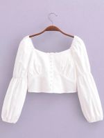 Women's Blouse Long Sleeve Blouses Streetwear Solid Color main image 6