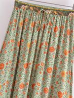 Summer Streetwear Color Block Polyester Maxi Long Dress Skirts main image 2