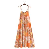 Women's Strap Dress Vacation Round Neck Printing Backless Sleeveless Ditsy Floral Maxi Long Dress Holiday Daily main image 4