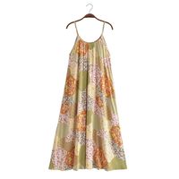 Women's Strap Dress Vacation Round Neck Printing Backless Sleeveless Ditsy Floral Maxi Long Dress Holiday Daily main image 5