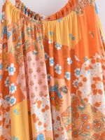Women's Strap Dress Vacation Round Neck Printing Backless Sleeveless Ditsy Floral Maxi Long Dress Holiday Daily main image 6