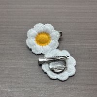 Women's Cute Sweet Flower Cloth Embroidery Appliques Hair Clip main image 3