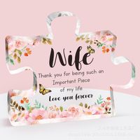 Cute Letter Flower Arylic Ornaments Artificial Decorations sku image 30