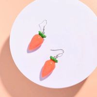 1 Pair Cute Lady Sweet Carrot Alloy Drop Earrings main image 4