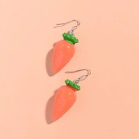 1 Pair Cute Lady Sweet Carrot Alloy Drop Earrings main image 3